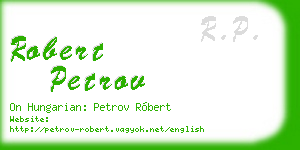 robert petrov business card